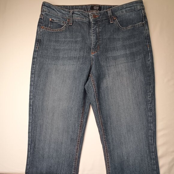 Jones New York Jeans Size 12 Lexington Ankle High Rise Tapered Leg Medium Wash - Picture 3 of 10
